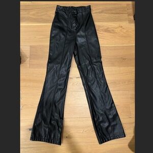 ASOS Flared Faux-Leather High Rise Pants